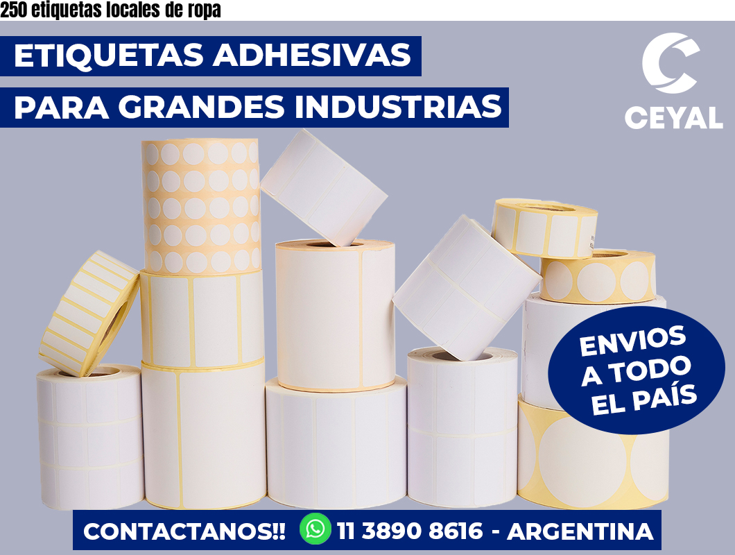 250 etiquetas locales de ropa