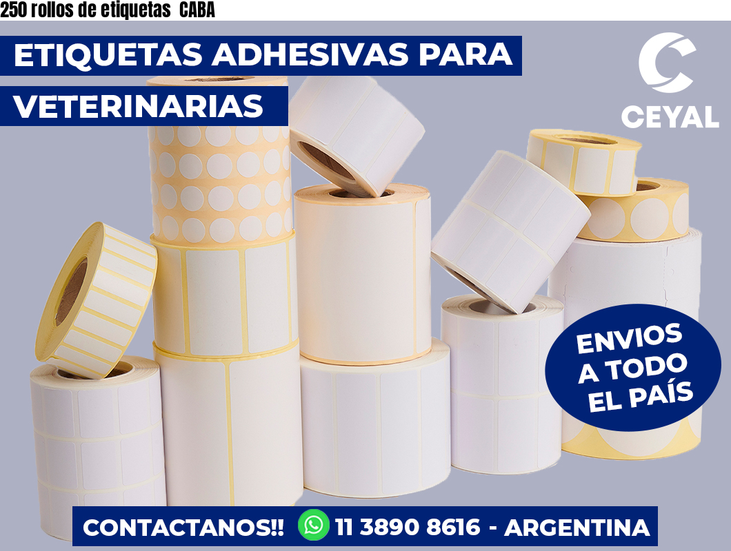 250 rollos de etiquetas CABA