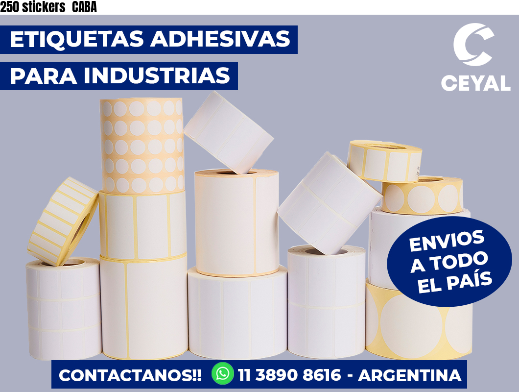 250 stickers CABA