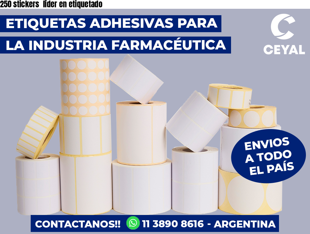 250 stickers líder en etiquetado