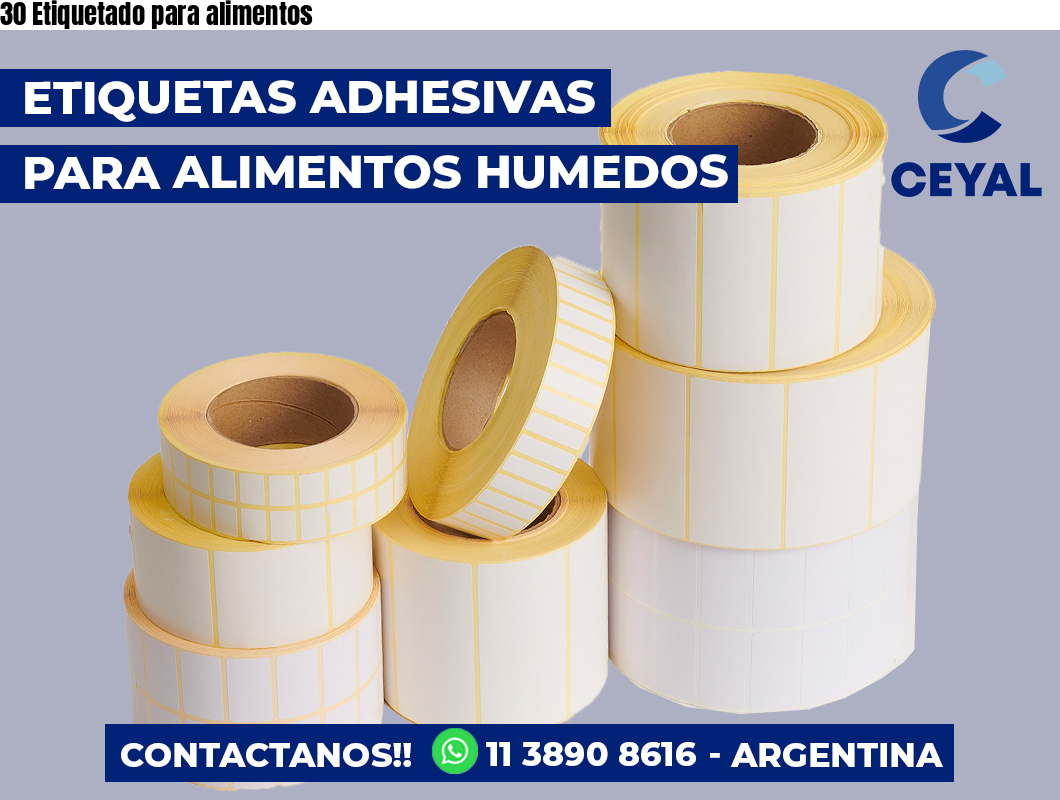 30 Etiquetado para alimentos