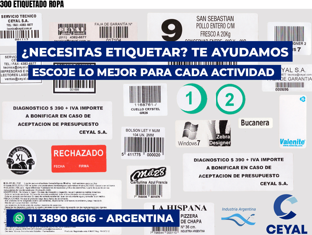300 ETIQUETADO ROPA