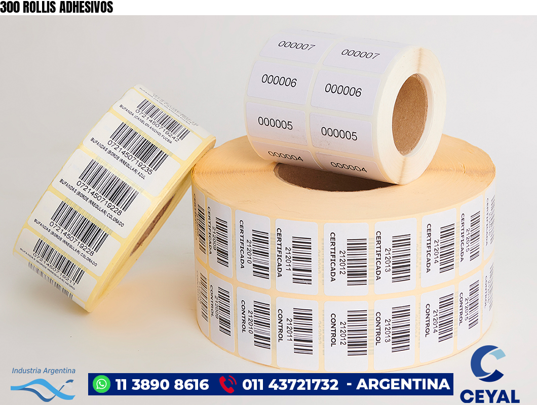 300 ROLLIS ADHESIVOS