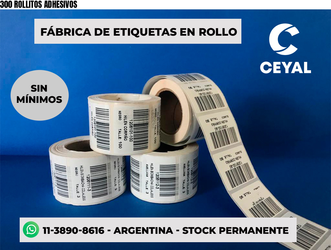 300 ROLLITOS ADHESIVOS