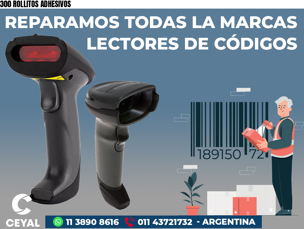 300 ROLLITOS ADHESIVOS