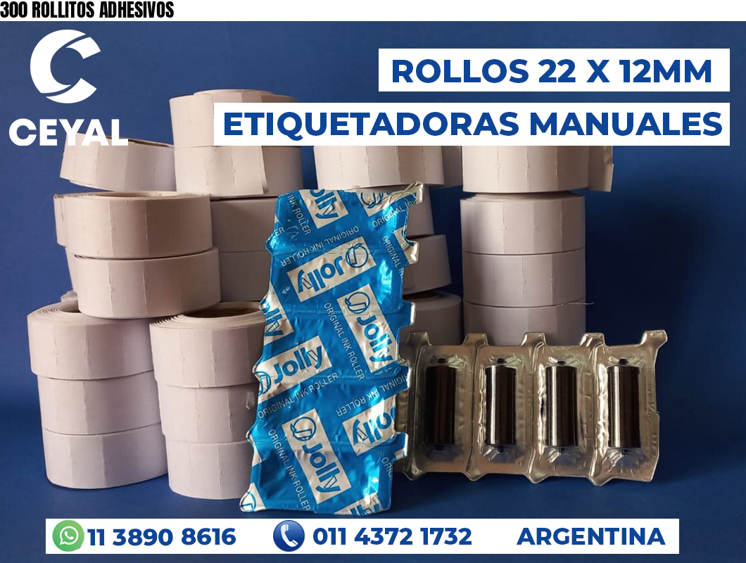 300 ROLLITOS ADHESIVOS