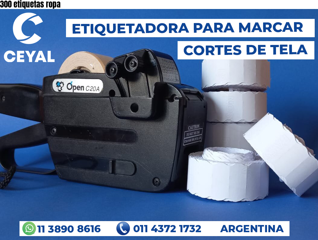 300 etiquetas ropa