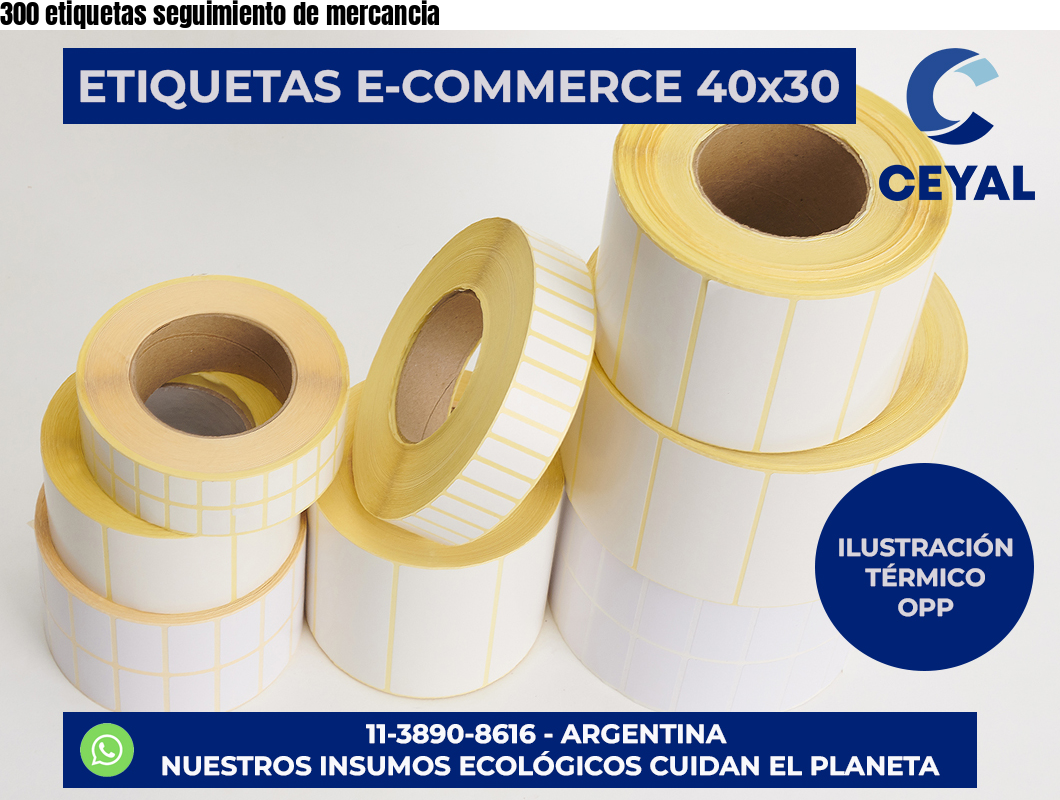 300 etiquetas seguimiento de mercancia