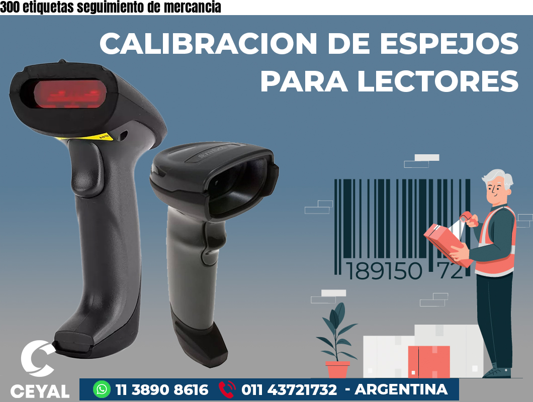 300 etiquetas seguimiento de mercancia