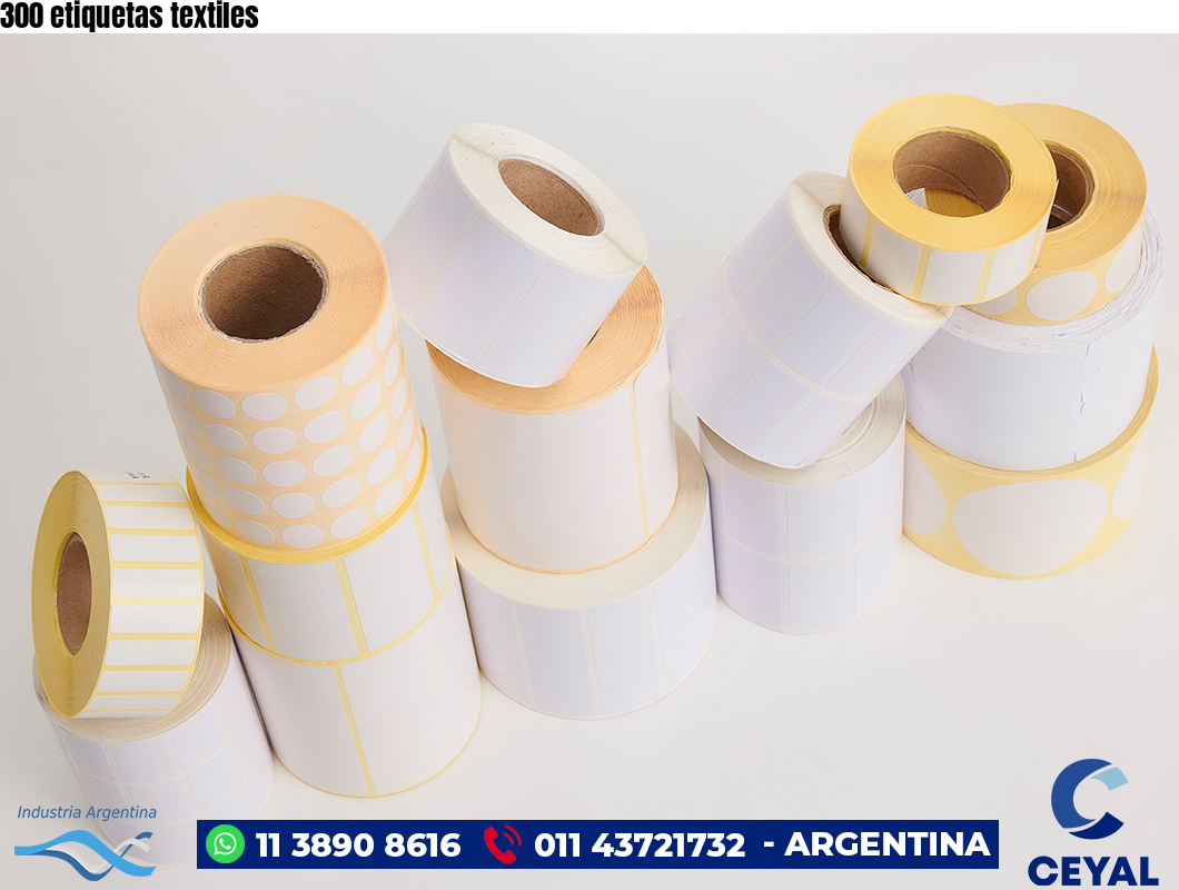 300 etiquetas textiles