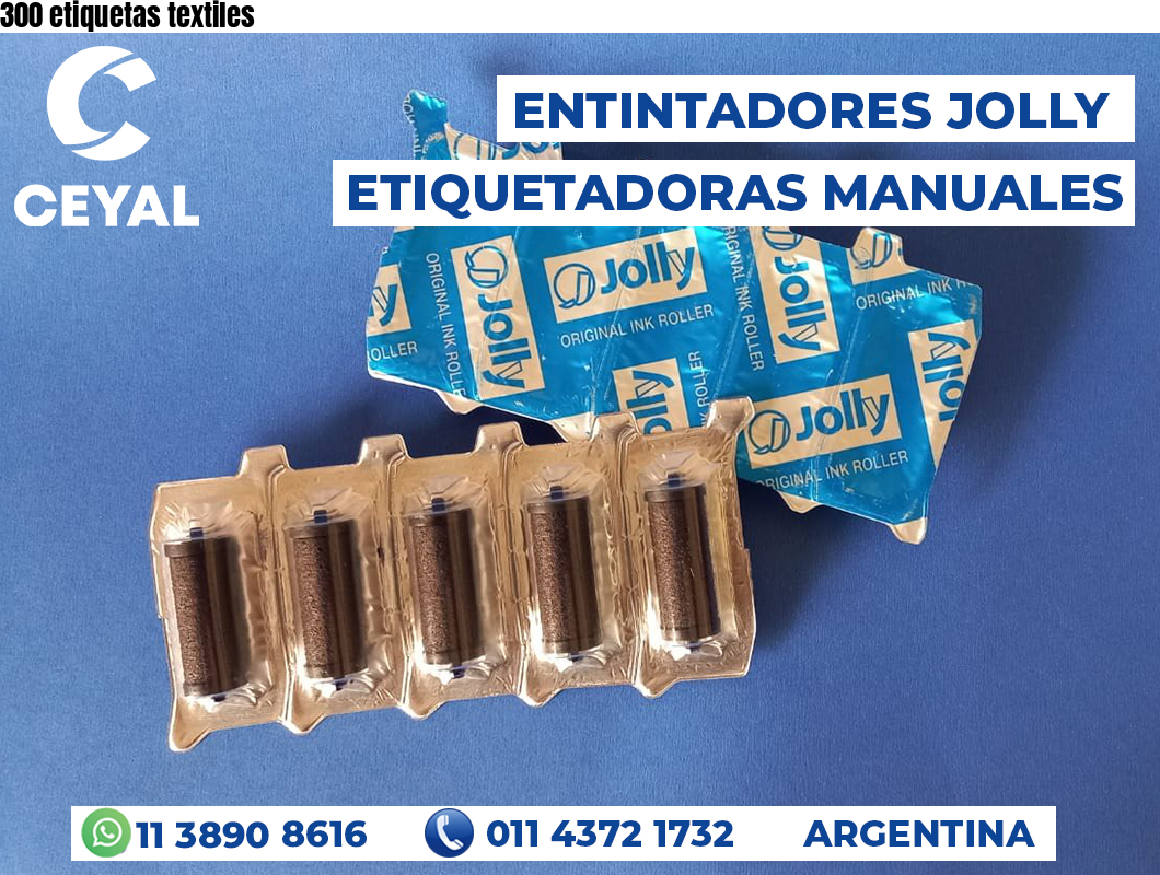300 etiquetas textiles