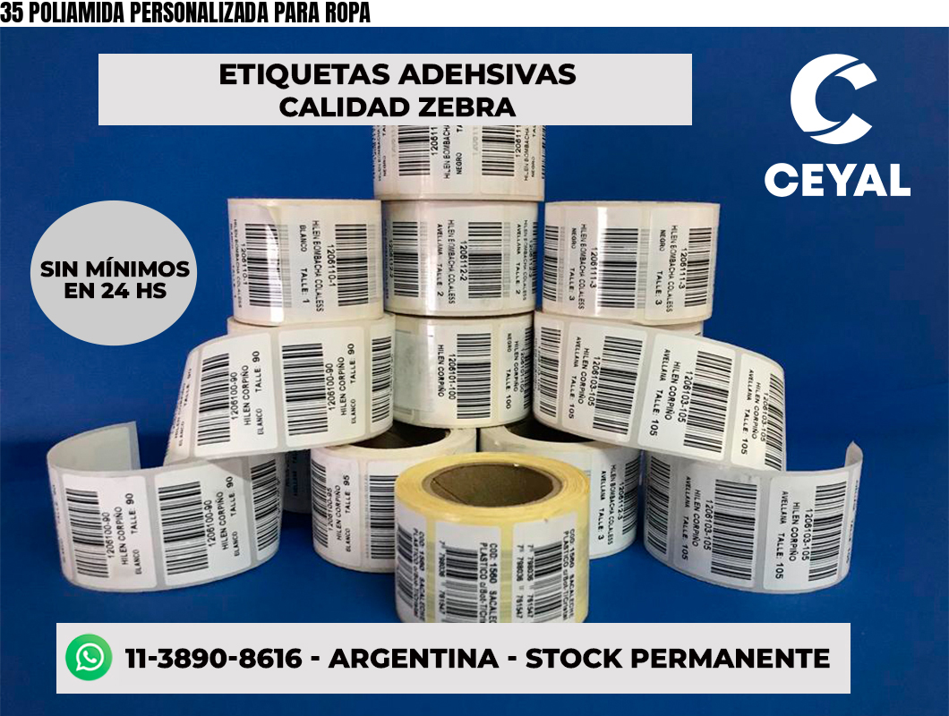 35 POLIAMIDA PERSONALIZADA PARA ROPA