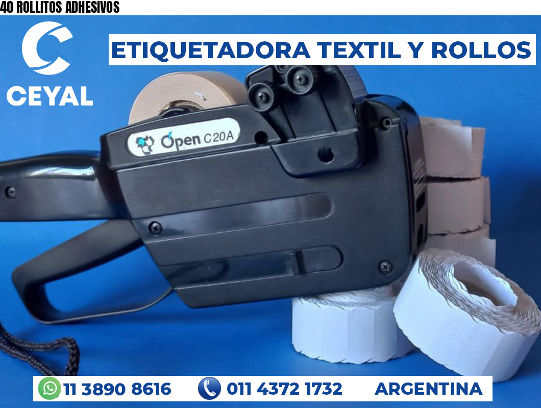 40 ROLLITOS ADHESIVOS