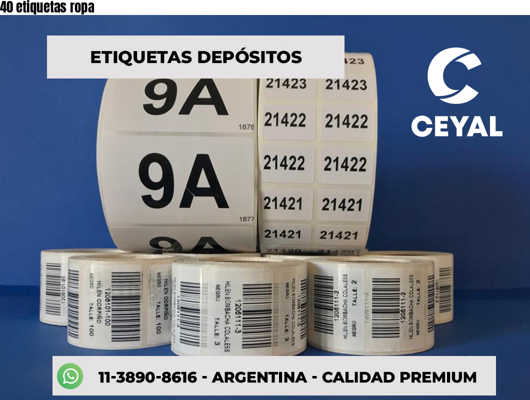 40 etiquetas ropa