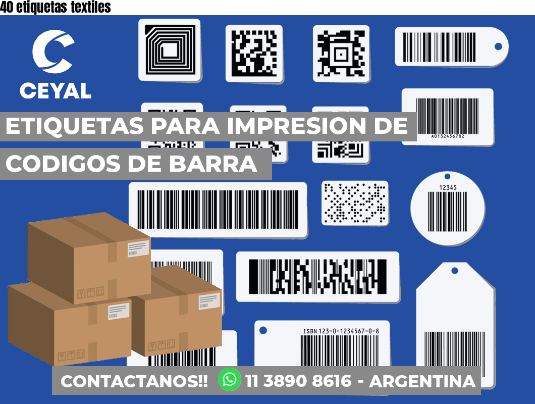 40 etiquetas textiles