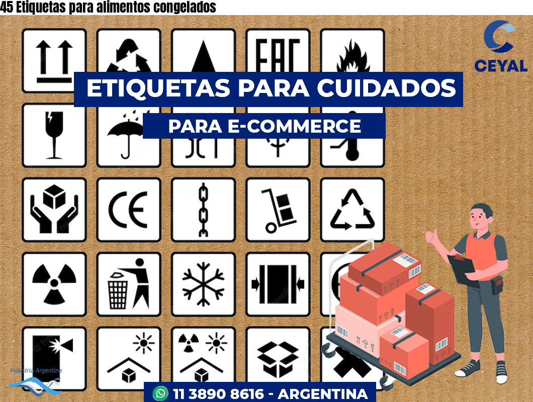 45 Etiquetas para alimentos congelados