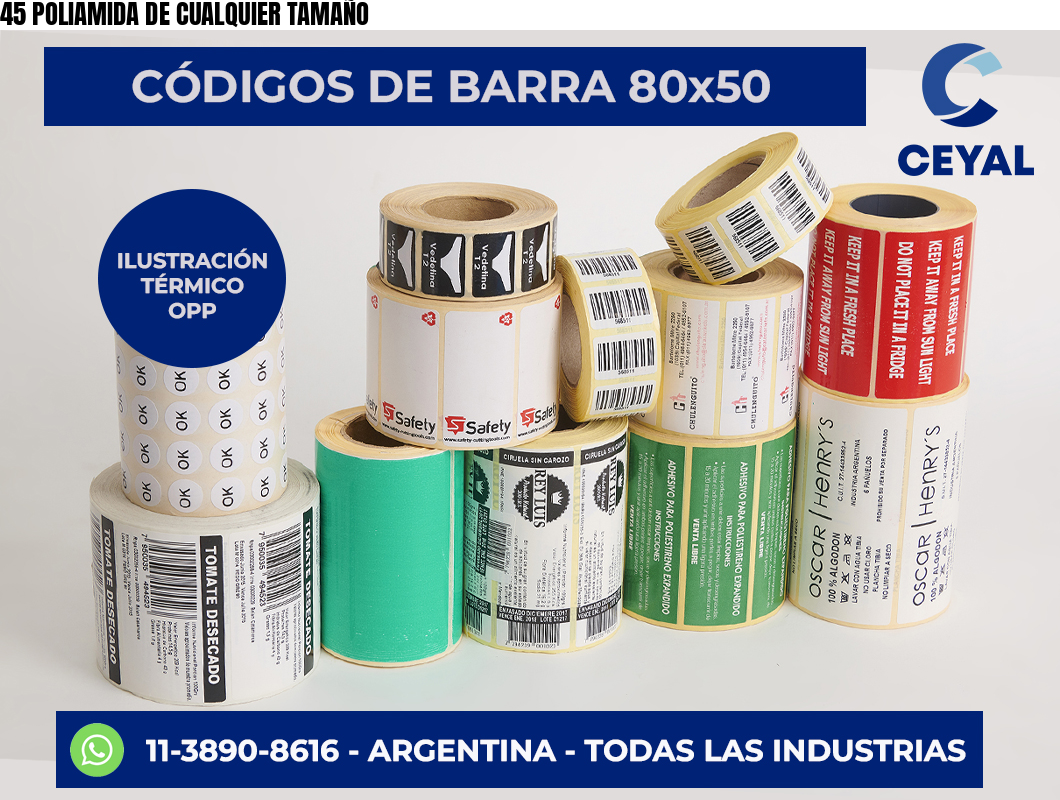 45 POLIAMIDA DE CUALQUIER TAMAÑO