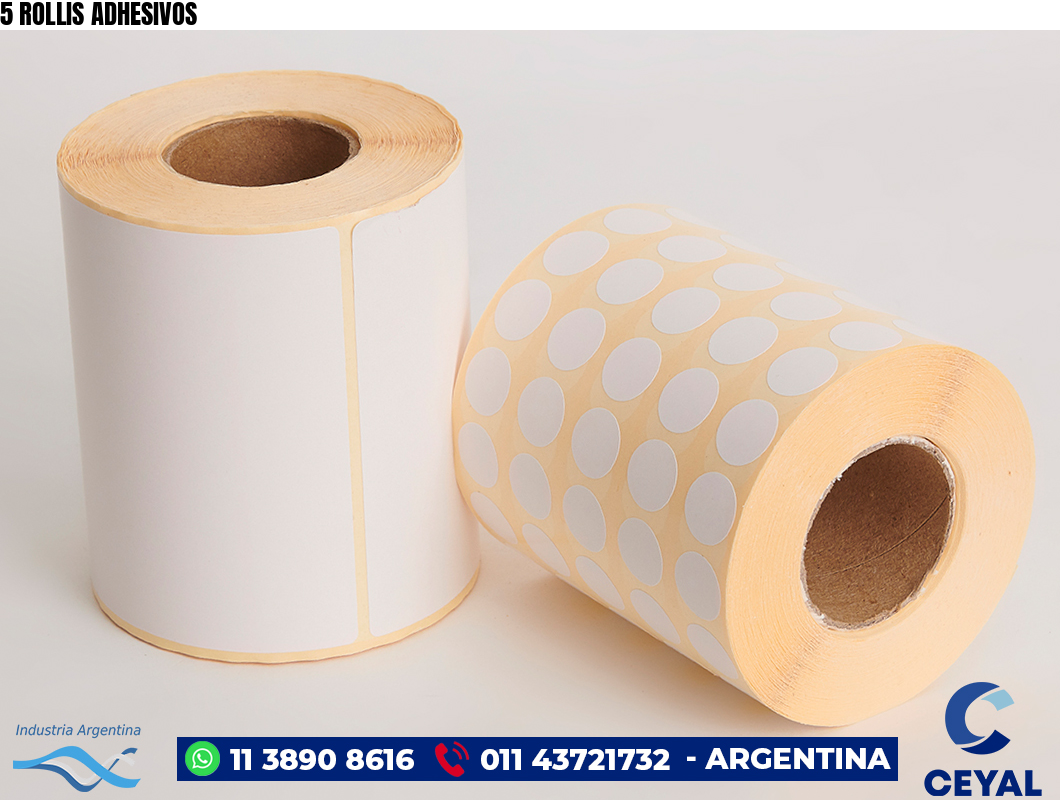 5 ROLLIS ADHESIVOS