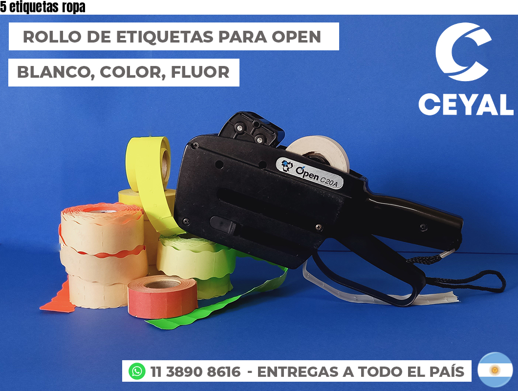 5 etiquetas ropa