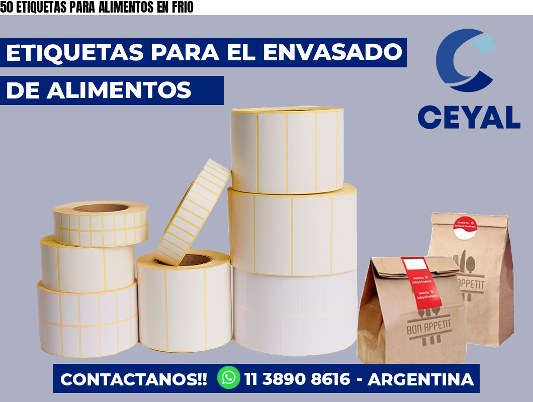 50 ETIQUETAS PARA ALIMENTOS EN FRIO