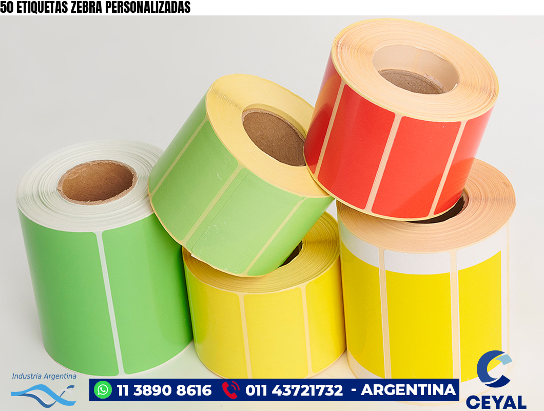 50 ETIQUETAS ZEBRA PERSONALIZADAS
