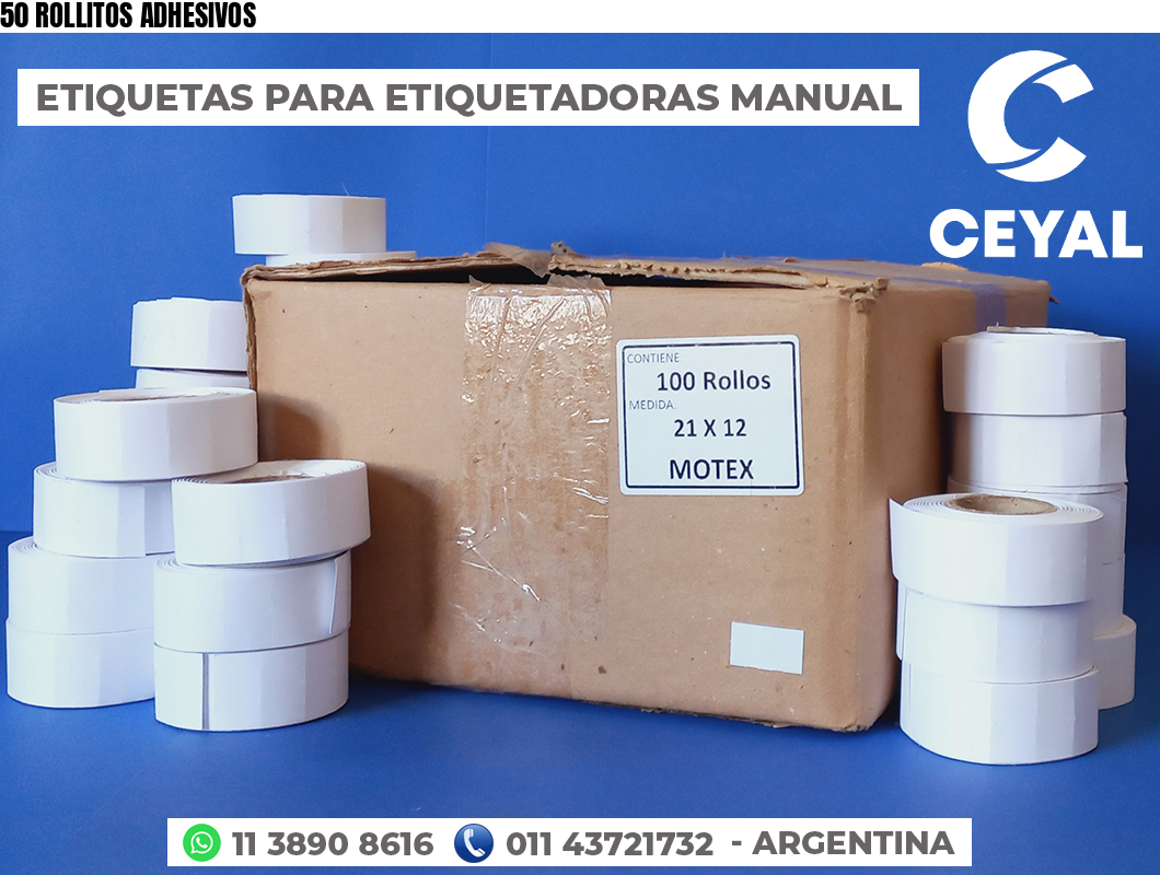 50 ROLLITOS ADHESIVOS