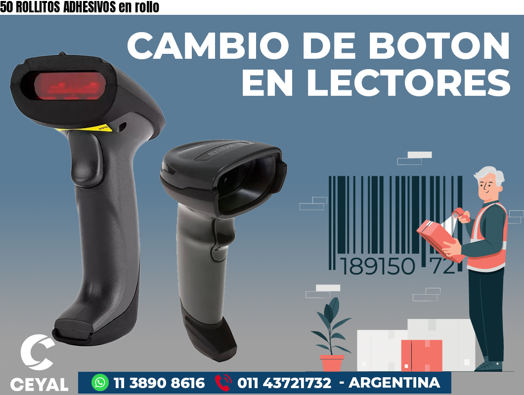 50 ROLLITOS ADHESIVOS en rollo