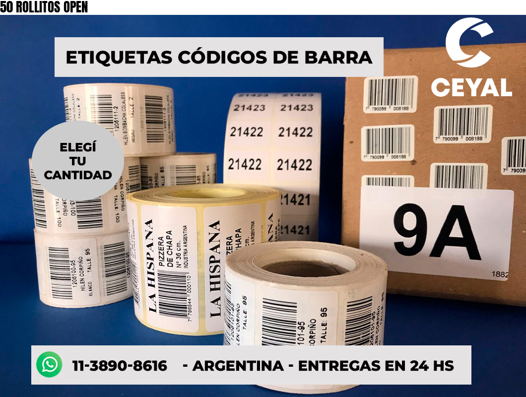 50 ROLLITOS OPEN