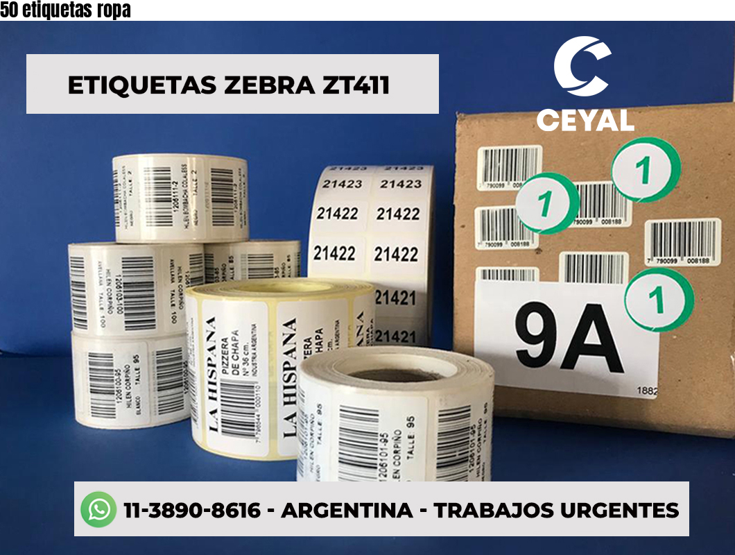 50 etiquetas ropa