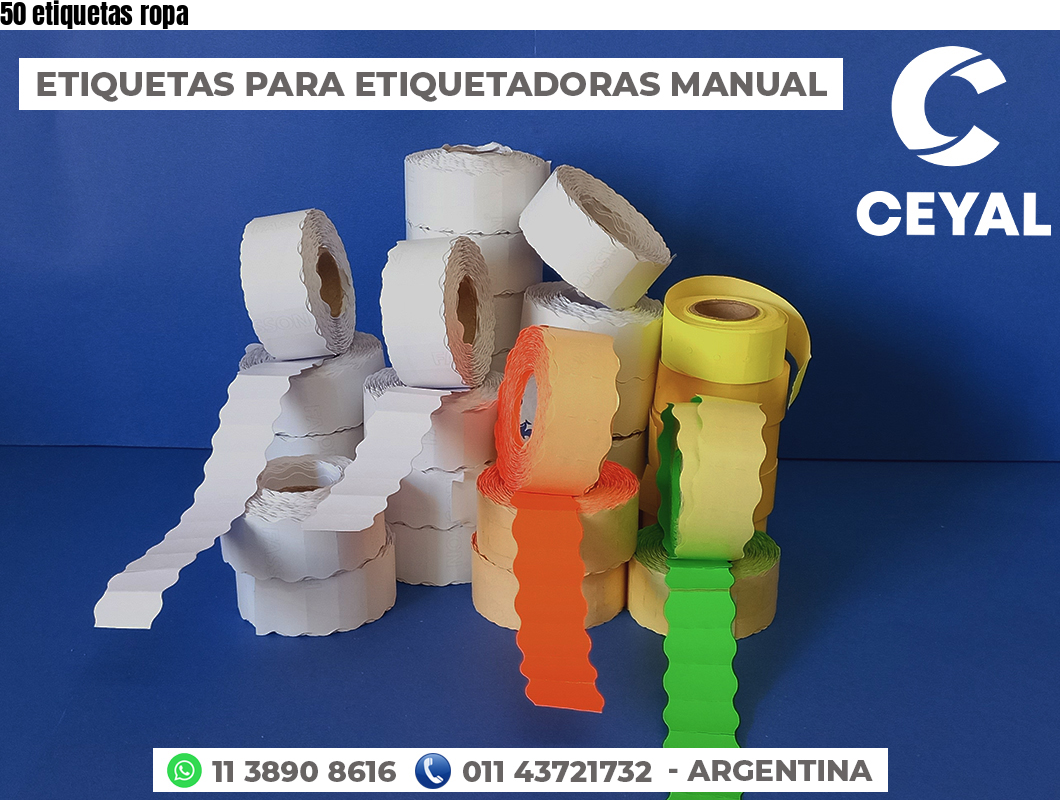 50 etiquetas ropa