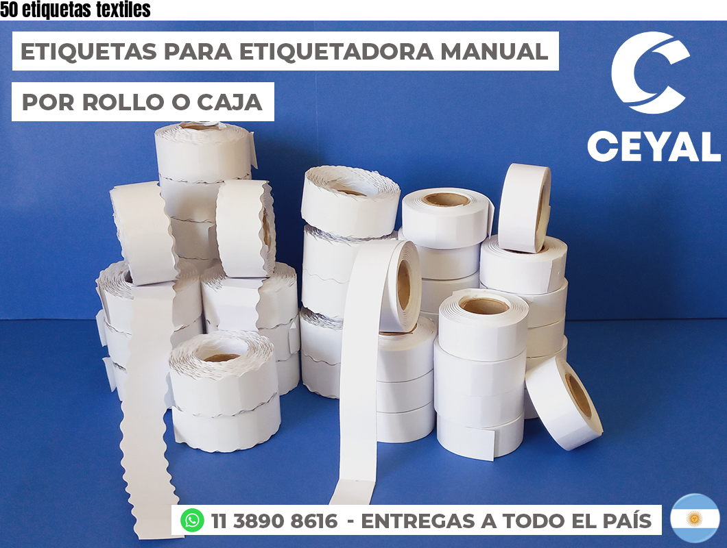 50 etiquetas textiles