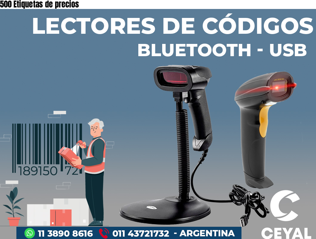 500 Etiquetas de precios