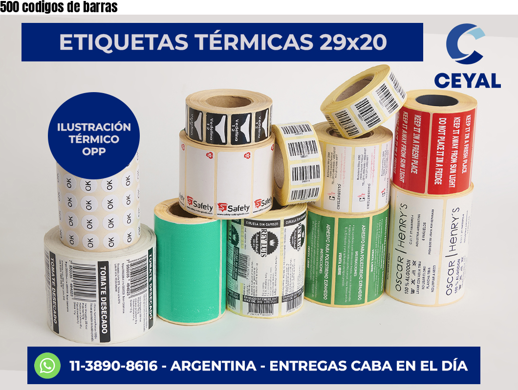 500 codigos de barras