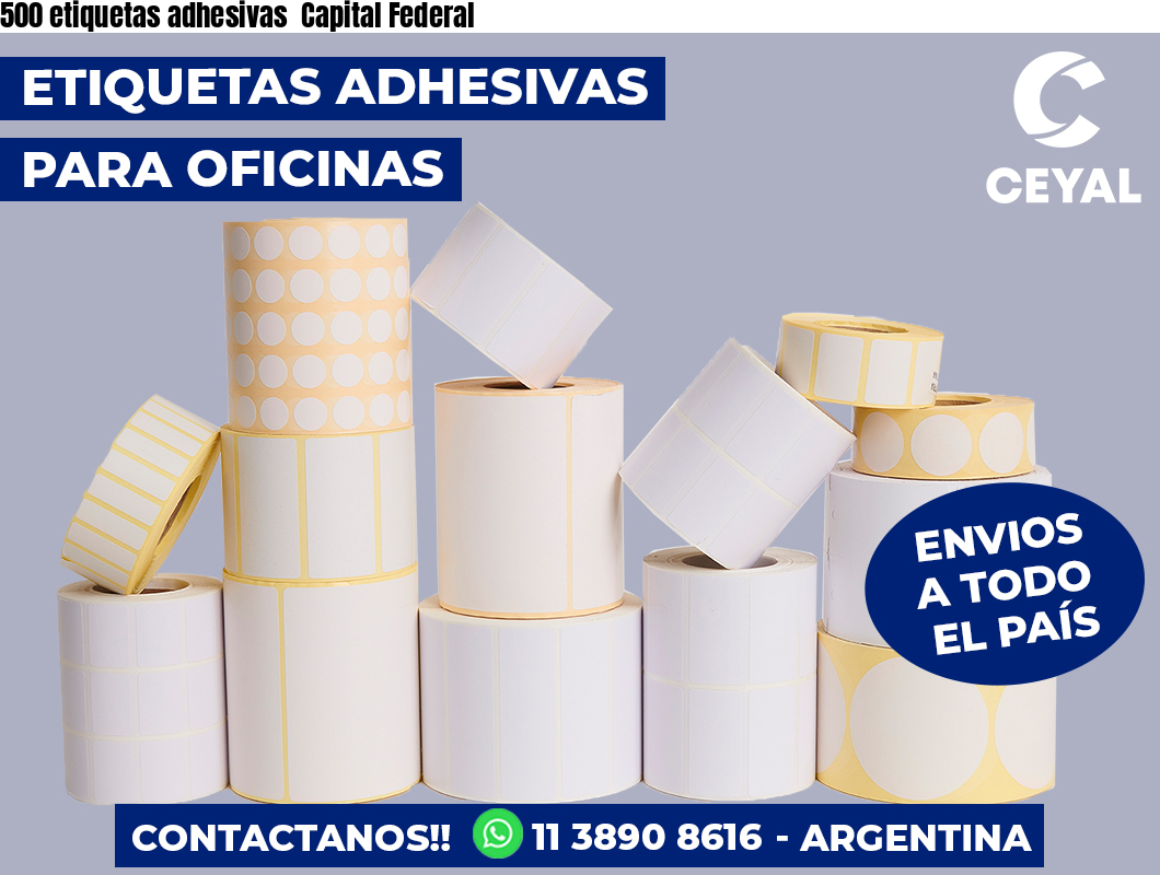 500 etiquetas adhesivas Capital Federal