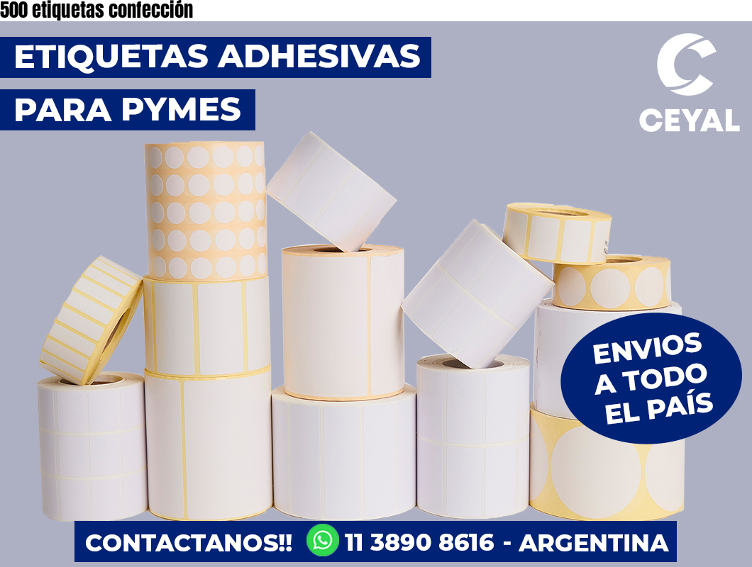 500 etiquetas confección