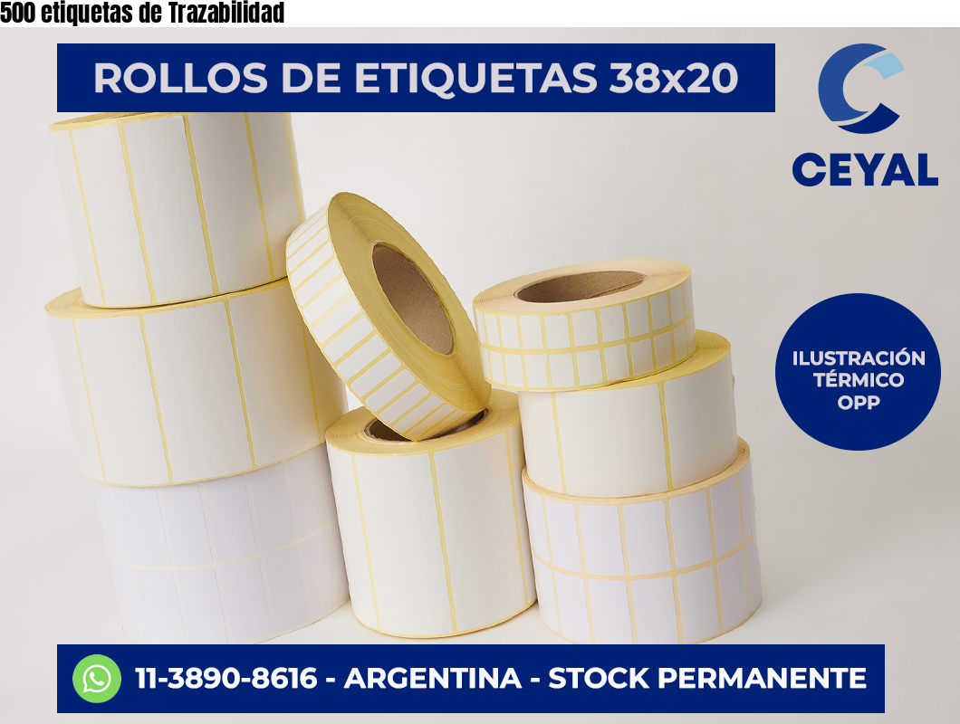 500 etiquetas de Trazabilidad