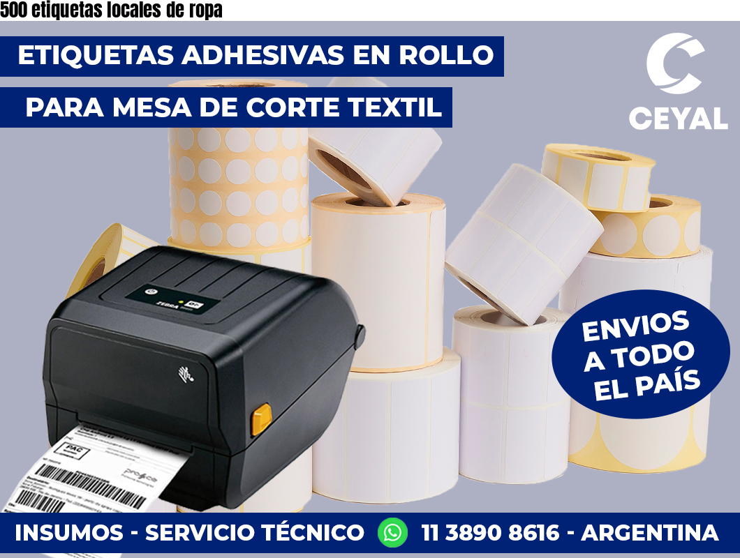 500 etiquetas locales de ropa
