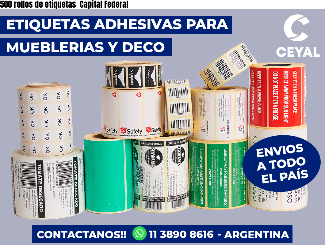 500 rollos de etiquetas  Capital Federal