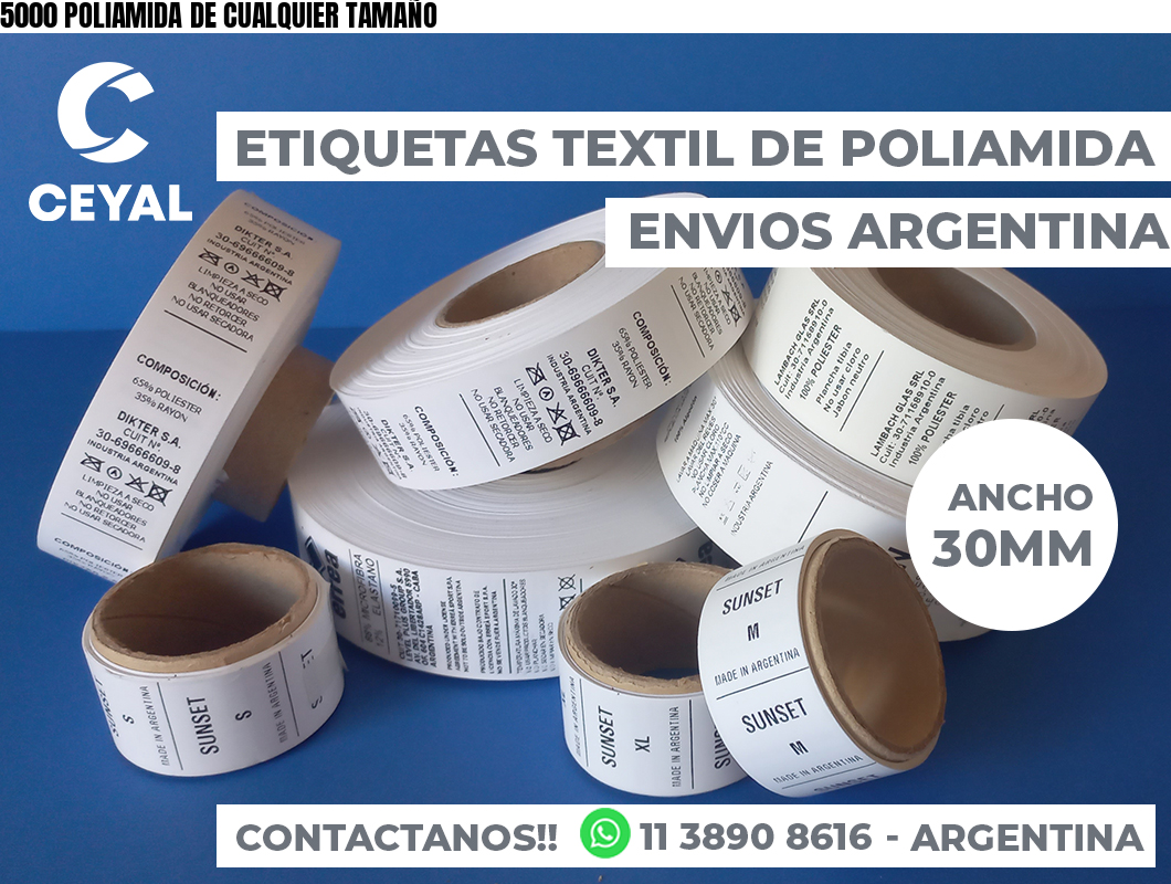 5000 POLIAMIDA DE CUALQUIER TAMAÑO