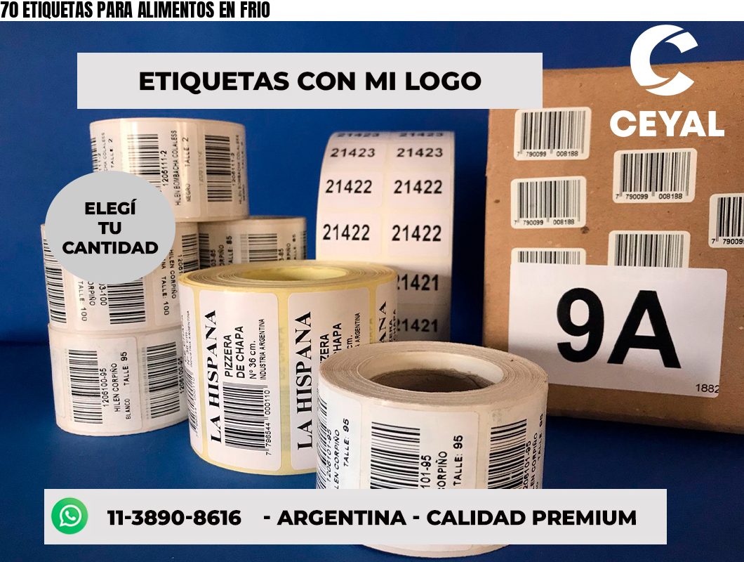 70 ETIQUETAS PARA ALIMENTOS EN FRIO