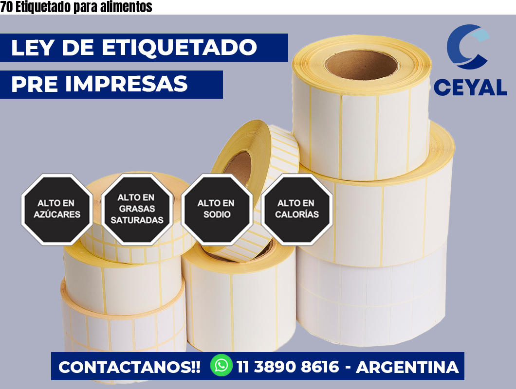 70 Etiquetado para alimentos