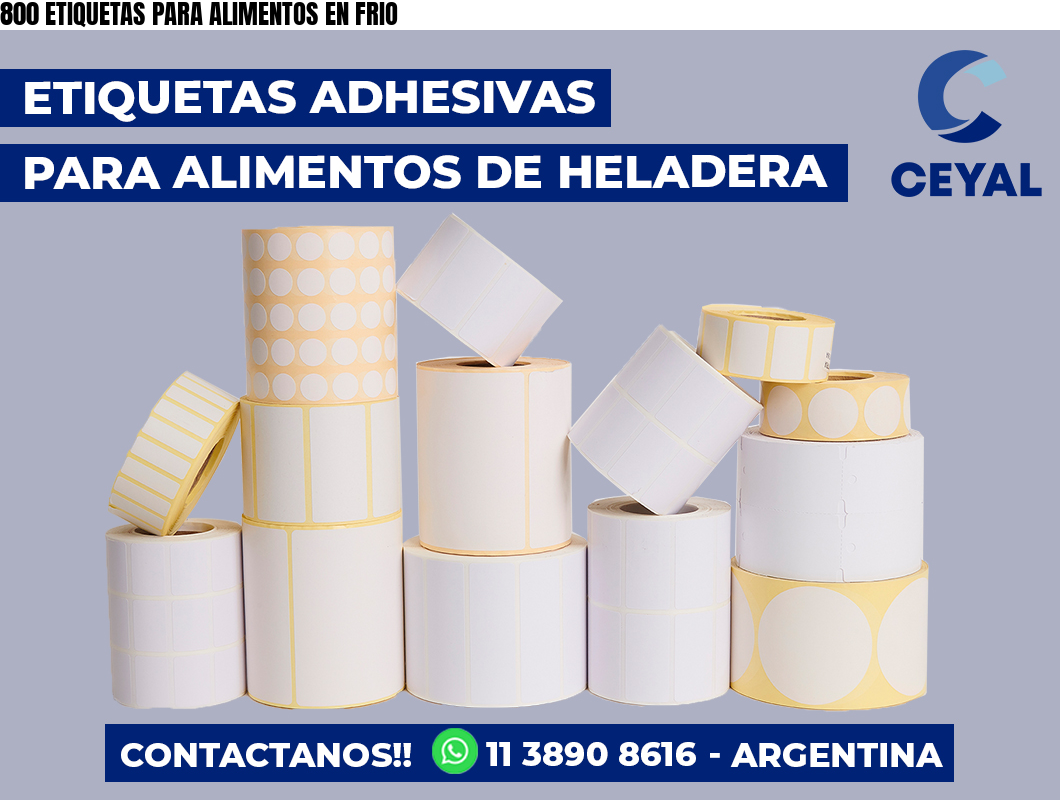 800 ETIQUETAS PARA ALIMENTOS EN FRIO