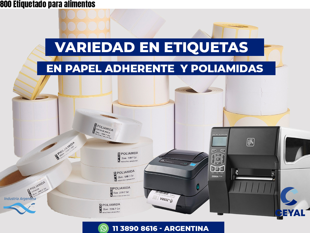 800 Etiquetado para alimentos