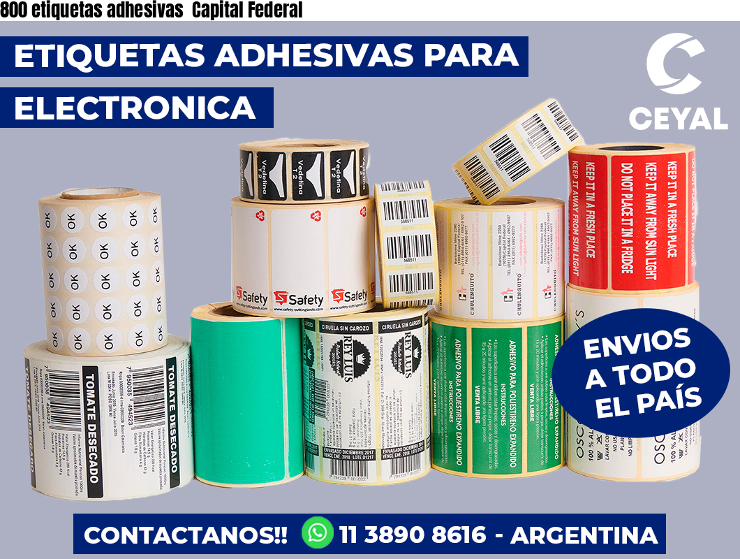 800 etiquetas adhesivas Capital Federal