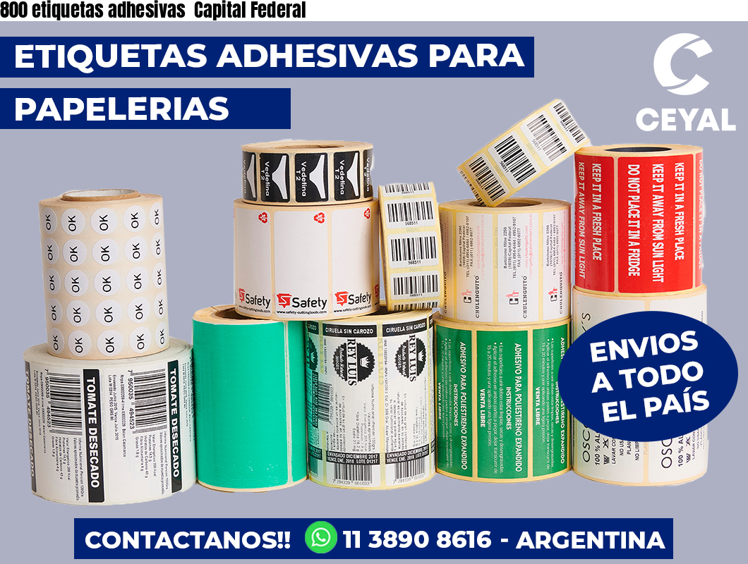 800 etiquetas adhesivas Capital Federal