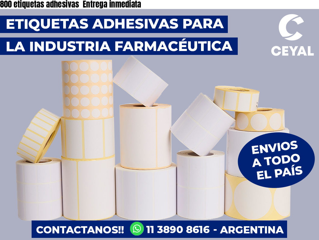 800 etiquetas adhesivas  Entrega inmediata