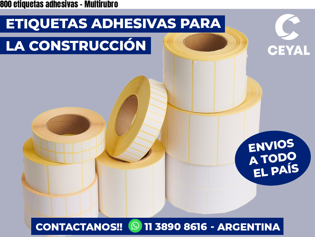 800 etiquetas adhesivas - Multirubro