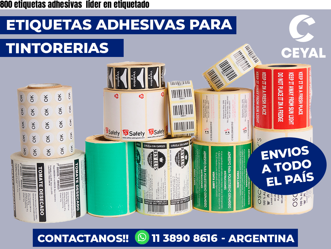 800 etiquetas adhesivas líder en etiquetado