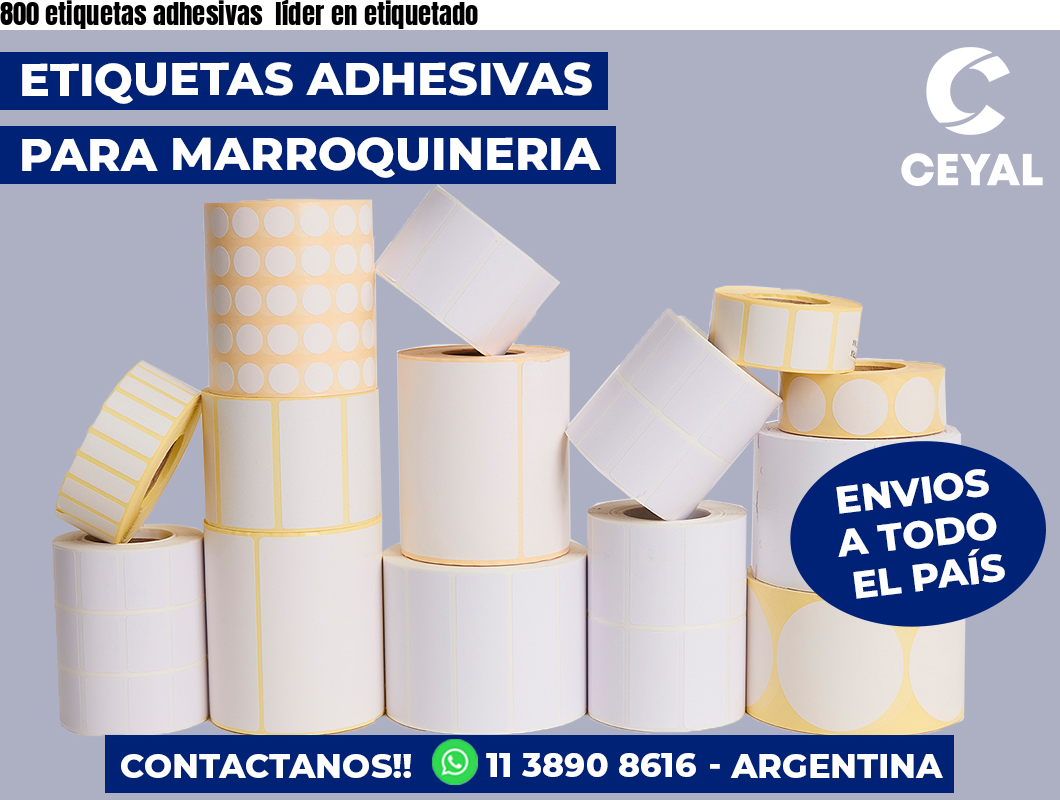 800 etiquetas adhesivas líder en etiquetado