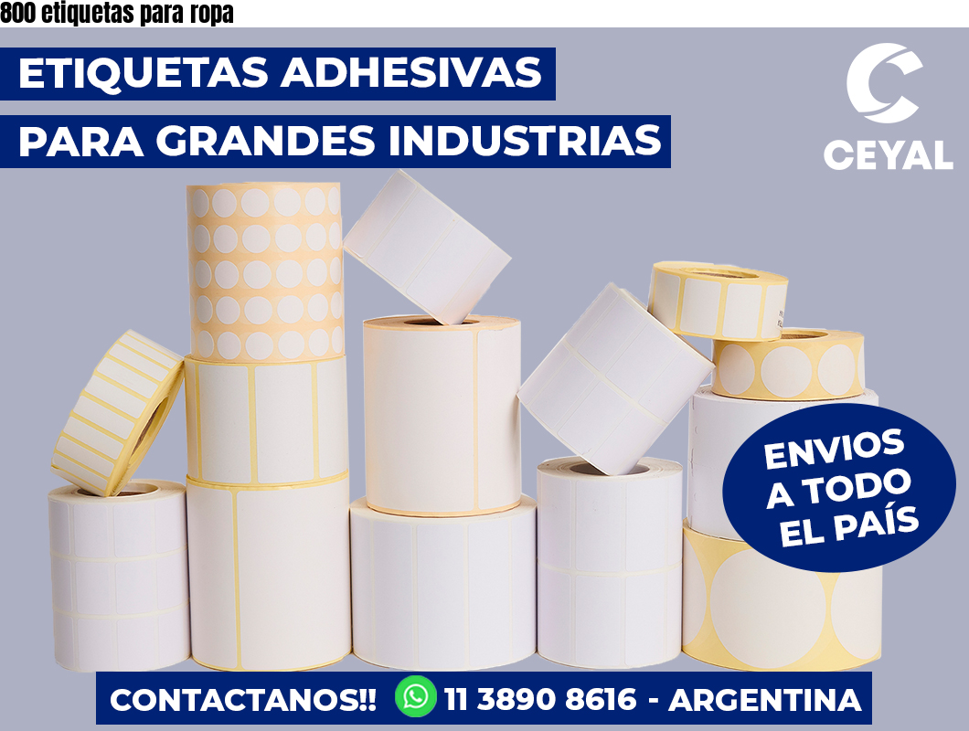 800 etiquetas para ropa